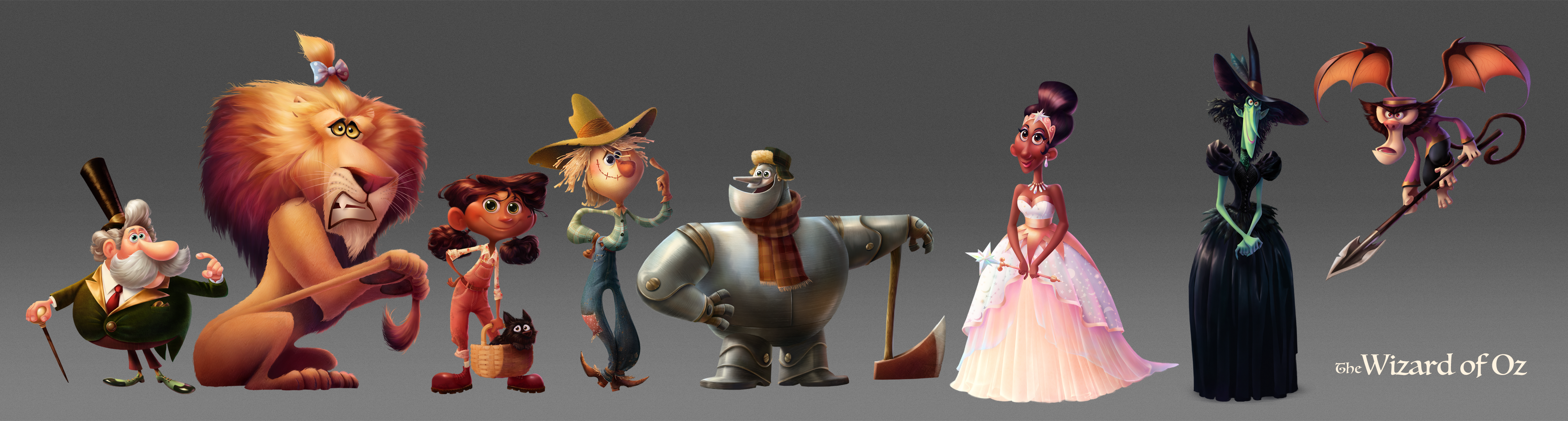 Wizard of Oz Visual Development Character Paintings