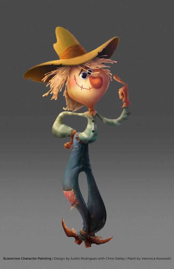 Scarecrow Wizard of Oz Visual Development Character Painting by Veronica Kosowski